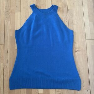 Charter Club Luxury 100% Cashmere, Blue Sleeveless Sweater